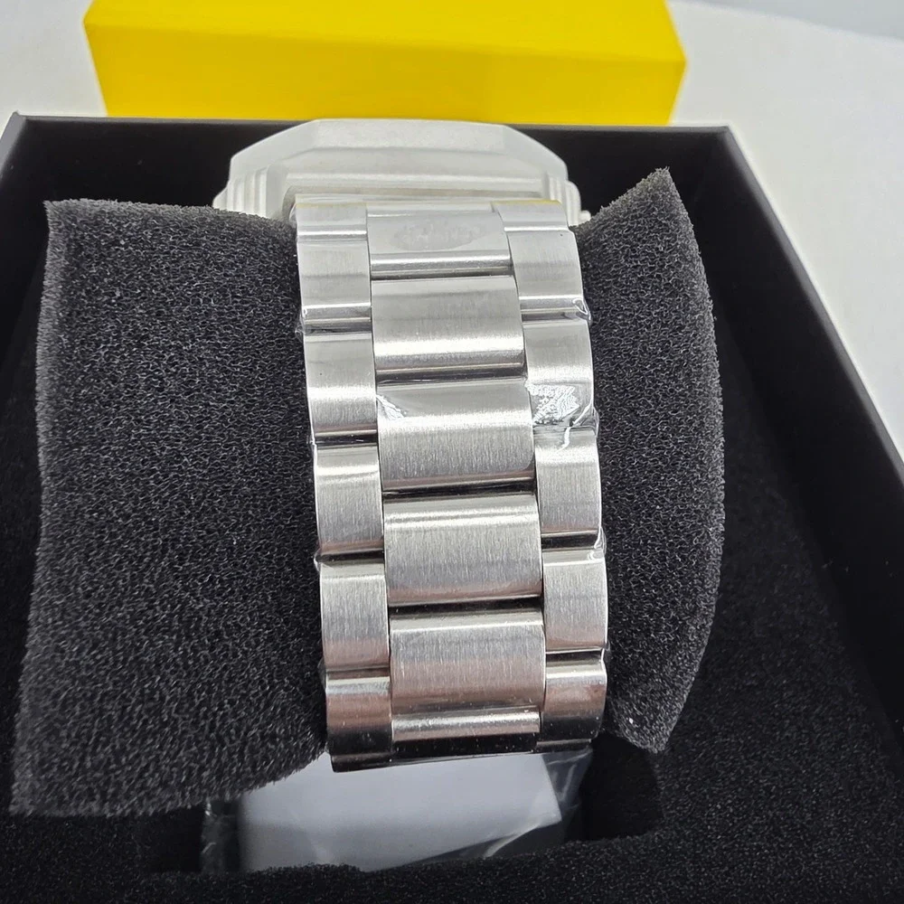 Activa by Invicta Dual Time Watch Silver Blue Dial Analog Digital 43015 Mens